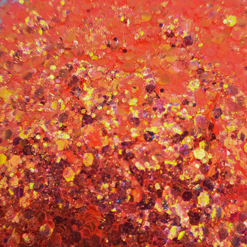 Glitter Creations Switzerland Sommertime Neon peach chunky mix - CH-NE-806