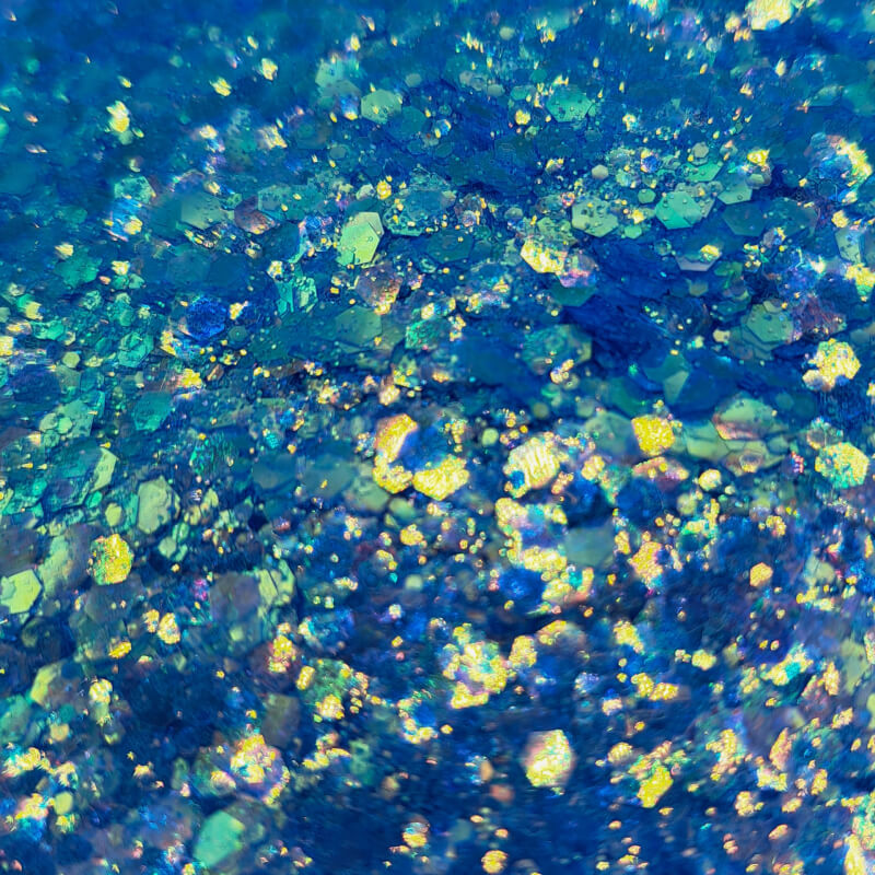 Glitter Creations Switzerland Sommertime Neon teal chunky mix - CH-NE-808