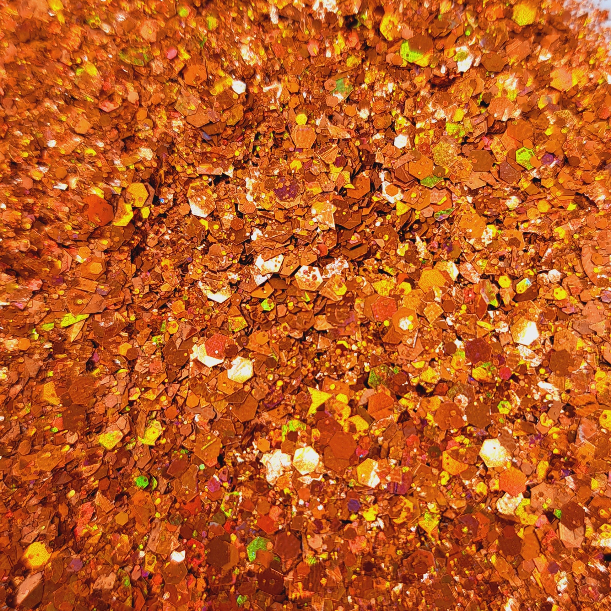 FALL VIBES Chunky Dark Orange Glitter Chunky Orange Holographic Glitter  Chunky Fall Glitter Mix Glitter for Tumbler Resin Glitter 